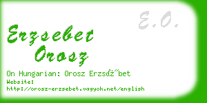 erzsebet orosz business card